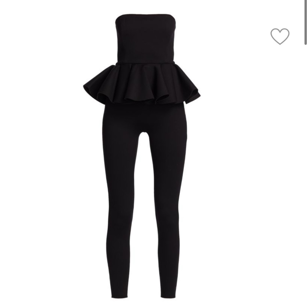 NWT RONNY KOBO SOLD OUT BLACK PEPLUM JUMPSUIT